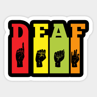 Deaf Sign Language For International Awareness Sticker